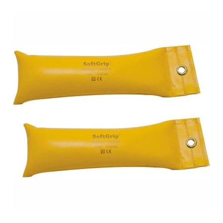 Fabrication Enterprises CanDo SoftGrip Hand Weight, 7 lb., Yellow, 1 Pair 10-0359-2